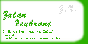 zalan neubrant business card